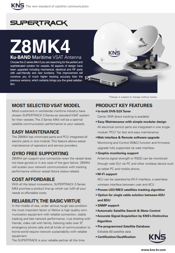 Брошюра KNS SuperTrack Z8Mk4